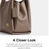 imageCoach Womens Polished Pebble Leather Lana Shoulder Bag 23Dark Stone