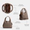 imageCoach Womens Polished Pebble Leather Lana Shoulder Bag 23Dark Stone