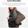 imageCoach Womens Polished Pebble Leather Lana Shoulder BagDark Stone