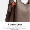 imageCoach Womens Polished Pebble Leather Lana Shoulder BagDark Stone