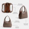 imageCoach Womens Polished Pebble Leather Lana Shoulder BagDark Stone