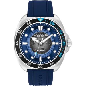 imageCoach Charter Mens 3H Multifunction Automatic Watch  Silicone Strap  Water Resistant up to 5ATM50 Meters  Gift for Him  Premium Fashion  SelfWinding  445mmBlue