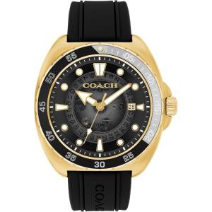 imageCoach Charter Mens 3H Multifunction Automatic Watch  Silicone Strap  Water Resistant up to 5ATM50 Meters  Gift for Him  Premium Fashion  SelfWinding  445mmBlackGold