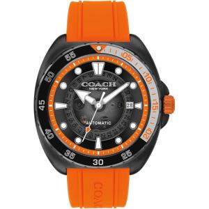 imageCoach Charter Mens 3H Multifunction Automatic Watch  Silicone Strap  Water Resistant up to 5ATM50 Meters  Gift for Him  Premium Fashion  SelfWinding  445mmBlack