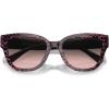 imageCOACH Womens HC8379f Low Bridge Fit Butterfly SunglassesRuby Pearl Signature CGrey Rose Gradient