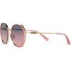imageCoach HC7141 Sunglasses Transparent PinkShiny Light GoldPlum Purple Scarlet Gradient 54 mm