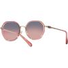 imageCoach HC7141 Sunglasses Transparent PinkShiny Light GoldPlum Purple Scarlet Gradient 54 mm