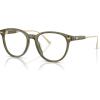 imageCoach Mens Hc6265u Universal Fit Round Prescription Eyewear FramesTransparent OliveDemo Lens