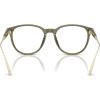 imageCoach Mens Hc6265u Universal Fit Round Prescription Eyewear FramesTransparent OliveDemo Lens