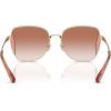 imageCoach Womens Hc7158d Butterfly SunglassesShiny Light GoldAmber Gradient