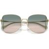 imageCoach Womens Hc7158d Butterfly SunglassesShiny Light GoldGreen Pink Gradient