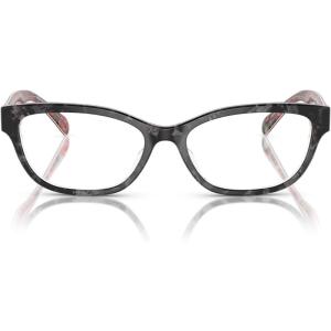 imageCOACH Womens Hc6250u Universal Fit Square Prescription Eyewear FramesBlack TortoisePink FloralDemo Lens