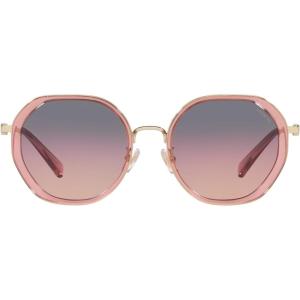imageCoach HC7141 Sunglasses Transparent PinkShiny Light GoldPlum Purple Scarlet Gradient 54 mm