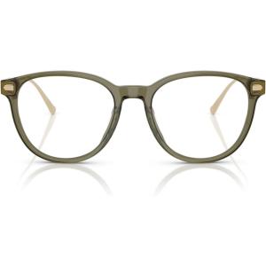 imageCoach Mens Hc6265u Universal Fit Round Prescription Eyewear FramesTransparent OliveDemo Lens