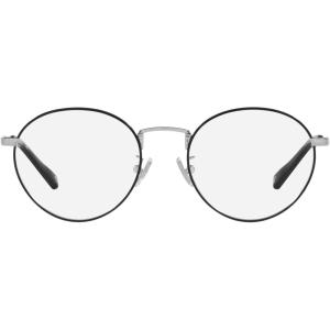 imageCoach Womens Hc5120 Round Prescription Eyewear FramesShiny SilverBlackDemo Lens