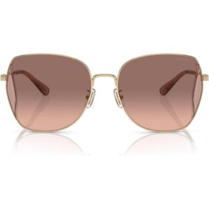imageCoach Womens Hc7158d Butterfly SunglassesShiny Light GoldBrown Pink Gradient