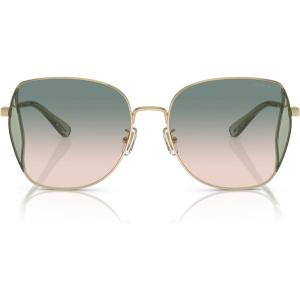 imageCoach Womens Hc7158d Butterfly SunglassesShiny Light GoldGreen Pink Gradient
