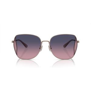 imageCoach Womens Hc7158d Butterfly SunglassesShiny Rose GoldBlue Pink Gradient