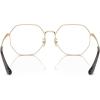 imageCOACH Womens Hc5174d Octagonal Prescription Eyewear FramesShiny Light GoldBlackDemo Lens