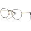imageCOACH Womens Hc5174d Octagonal Prescription Eyewear FramesShiny Light GoldBlackDemo Lens