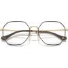 imageCOACH Womens Hc5174d Octagonal Prescription Eyewear FramesShiny Light GoldBlackDemo Lens