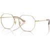 imageCOACH Womens Hc5174d Octagonal Prescription Eyewear FramesShiny Light GoldDemo Lens