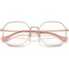 imageCOACH Womens Hc5174d Octagonal Prescription Eyewear FramesShiny Rose GoldDemo Lens