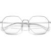 imageCOACH Womens Hc5174d Octagonal Prescription Eyewear FramesShiny SilverDemo Lens