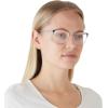 imageCoach Womens Hc5135 Rectangular Prescription Eyewear FramesSatin NavySilverDemo Lens