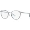 imageCoach Womens Hc5154 Cat Eye Prescription Eyewear FramesSilverTransparent BlueDemo Lens