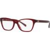 imageCoach Womens Hc6196u Universal Fit Rectangular Prescription Eyewear FramesTransparent RedDemo Lens