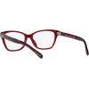 imageCoach Womens Hc6196u Universal Fit Rectangular Prescription Eyewear FramesTransparent RedDemo Lens