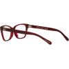 imageCoach Womens Hc6196u Universal Fit Rectangular Prescription Eyewear FramesTransparent RedDemo Lens
