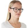 imageCoach Womens Hc6209u Universal Fit Round Prescription Eyewear FramesBlackTransparent GreyDemo Lens