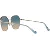 imageCoach Womens Hc7132 Hexagonal SunglassesShiny Light GoldBlue Yellow Gradient