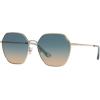 imageCoach Womens Hc7132 Hexagonal SunglassesShiny Light GoldBlue Yellow Gradient