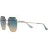 imageCoach Womens Hc7132 Hexagonal SunglassesShiny Light GoldBlue Yellow Gradient