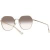 imageCoach Womens Hc7132 Hexagonal SunglassesShiny Light GoldPurple Grey Gradient