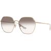 imageCoach Womens Hc7132 Hexagonal SunglassesShiny Light GoldPurple Grey Gradient