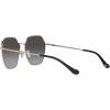imageCoach Womens Hc7132 Hexagonal SunglassesShiny Rose GoldGrey Gradient