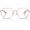 imageCOACH Womens Hc5174d Octagonal Prescription Eyewear FramesShiny Rose GoldDemo Lens