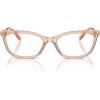 imageCOACH Womens Hc6237u Universal Fit Rectangular Prescription Eyewear FramesTransparent ChampagneDemo Lens