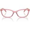 imageCOACH Womens Hc6237u Universal Fit Rectangular Prescription Eyewear FramesTransparent PinkDemo Lens