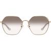 imageCoach Womens Hc7132 Hexagonal SunglassesShiny Light GoldPurple Grey Gradient