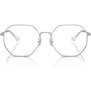 imageCOACH Womens Hc5174d Octagonal Prescription Eyewear FramesShiny SilverDemo Lens