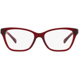 imageCoach Womens Hc6196u Universal Fit Rectangular Prescription Eyewear FramesTransparent RedDemo Lens