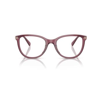 imageCoach Womens Hc6220u Universal Fit Square Prescription Eyewear FramesTransparent PurpleDemo Lens