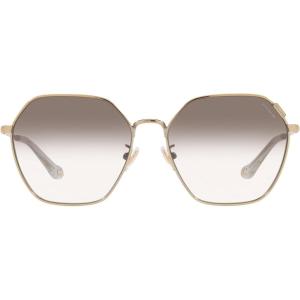 imageCoach Womens Hc7132 Hexagonal SunglassesShiny Light GoldPurple Grey Gradient