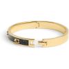 imageCOACH Womens Signature C Glitter Bangle BraceletBlack Gold