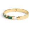 imageCOACH Womens Signature C Glitter Bangle BraceletGreenGold